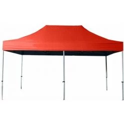 INTEROUGE Toit TP 3x6m Polyester 300g/m² Pellicule PVC Rouge