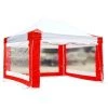 INTEROUGE 3 Baches Panoramiques 3x4,5m + 1 Porte Polyester 300g/m² Blanc Et Rouge -Tente de réception Soldes 38061309 1