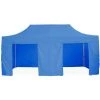 INTEROUGE Baches Laterales 3x6m 3 Pleins + 1 Porte Polyester 300g/m² Bleu Azur -Tente de réception Soldes 38061327 1
