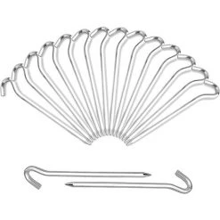 Clous En Aluminium Pour Auvent CampingClous Tente En Aluminium14 PièCes 18 Cm Piquets Tente Crochets Tente MéTal Piquets Aluminium Piquets Pour Sols Durs,IdéAl Pour Jardin,Camping,PêChe Et Tentes GrooFoo