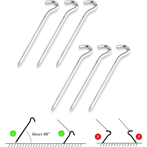 Clous En Aluminium Pour Auvent CampingClous Tente En Aluminium14 PièCes 18 Cm Piquets Tente Crochets Tente MéTal Piquets Aluminium Piquets Pour Sols Durs,IdéAl Pour Jardin,Camping,PêChe Et Tentes GrooFoo 7 Clous En Aluminium Pour Auvent CampingClous Tente En Aluminium14 PièCes 18 Cm Piquets Tente Crochets Tente MéTal Piquets Aluminium Piquets Pour Sols Durs,IdéAl Pour Jardin,Camping,PêChe Et Tentes GrooFoo - Image 5