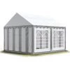 INTENT24.FR INTENT24 3x4 M Tente De Réception/Barnum Gris-blanc Toile De Haute Qualité Env. 500g/m² PVC ECONOMY - Gris
