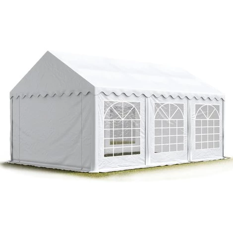 INTENT24.FR INTENT24 4x6 M Tente De Réception/Barnum Blanc Toile De Haute Qualité Env. 500g/m² PVC ECONOMY - Blanc 3 INTENT24.FR INTENT24 4x6 M Tente De Réception/Barnum Blanc Toile De Haute Qualité Env. 500g/m² PVC ECONOMY - Blanc