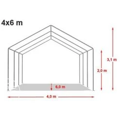 INTENT24.FR INTENT24 4x6 M Tente De Réception/Barnum Blanc Toile De Haute Qualité Env. 500g/m² PVC ECONOMY - Blanc 11 INTENT24.FR INTENT24 4x6 M Tente De Réception/Barnum Blanc Toile De Haute Qualité Env. 500g/m² PVC ECONOMY - Blanc -Tente de réception Soldes 3870972 5