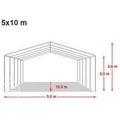 INTENT24.FR INTENT24 5x10 M Tente De Réception/Barnum Blanc Toile De Haute Qualité Env. 500g/m² PVC ECONOMY - Blanc 11 INTENT24.FR INTENT24 5x10 M Tente De Réception/Barnum Blanc Toile De Haute Qualité Env. 500g/m² PVC ECONOMY - Blanc -Tente de réception Soldes 3870990 5
