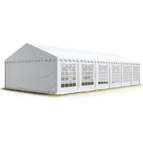 INTENT24.FR INTENT24 6x12 M Tente De Réception/Barnum Blanc Toile De Haute Qualité Env. 500g/m² PVC ECONOMY - Blanc 3 INTENT24.FR INTENT24 6x12 M Tente De Réception/Barnum Blanc Toile De Haute Qualité Env. 500g/m² PVC ECONOMY - Blanc
