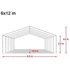 INTENT24.FR INTENT24 6x12 M Tente De Réception/Barnum Blanc Toile De Haute Qualité Env. 500g/m² PVC ECONOMY - Blanc 11 INTENT24.FR INTENT24 6x12 M Tente De Réception/Barnum Blanc Toile De Haute Qualité Env. 500g/m² PVC ECONOMY - Blanc -Tente de réception Soldes 3871024 5