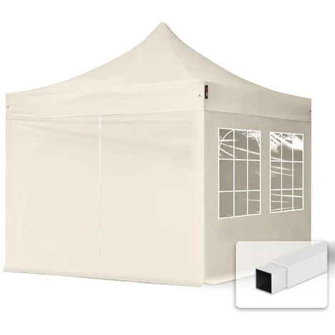 INTENT24.FR Tente Pliante 3x3 M - 4 Côtés Acier Barnum Chapiteau Pliant Tonnelle Stand Paddock Réception Abri Crème - Crème 3 INTENT24.FR Tente Pliante 3x3 M - 4 Côtés Acier Barnum Chapiteau Pliant Tonnelle Stand Paddock Réception Abri Crème - Crème