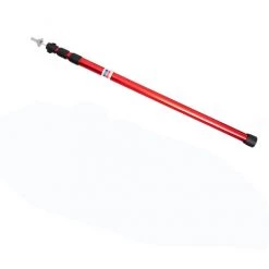 ASUPERMALL Poteau De Tente En Alliage D'Aluminium Epaissi, Poteau De Support De Tente Exterieur Telescopique Reglable, 2,3 M, Rouge, 1 Piece