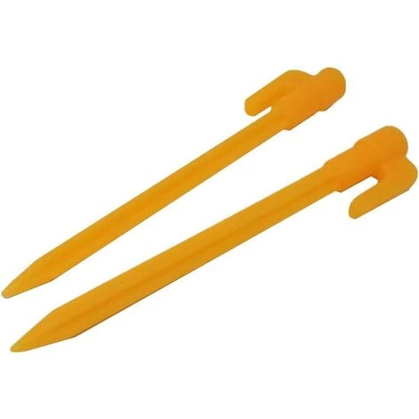 BARES 40 Piquets De Tente De Jardin En Plastique Jaune De 5,7 Po 4 BARES 40 Piquets De Tente De Jardin En Plastique Jaune De 5,7 Po - Image 2