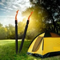 LANGRAY Lot De 10 Sardines De Tente En Alliage D'aluminium - 18 Cm - 4 Piquets Réfléchissants - 4 M - Avec Sac -Tente de réception Soldes 39665716 2