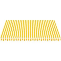 ASUPERMALL Tissu De Remplacement Pour Auvent Jaune Et Blanc 4x3,5 M -Tente de réception Soldes 39743556 3