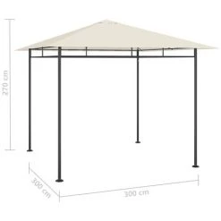 ASUPERMALL Belvedere 3x3x2,7 M Taupe 180 G/m² -Tente de réception Soldes 39744473 4