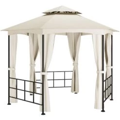 ASUPERMALL Belvedere Avec Parois 3,1x2,7 M Creme 9 ASUPERMALL Belvedere Avec Parois 3,1x2,7 M Creme -Tente de réception Soldes 39744502 3
