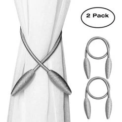 BETTERLIFE Embrasses De Rideau 2 Pièces, Attaches De Rideau Gris Argent, Attaches Pour Rideaux, Boucles Pour Rideaux, Accessoires Pour Rideaux Et Stores15 - Numéro De Série