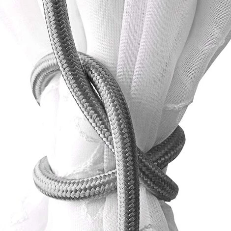 BETTERLIFE Embrasses De Rideau 2 Pièces, Attaches De Rideau Gris Argent, Attaches Pour Rideaux, Boucles Pour Rideaux, Accessoires Pour Rideaux Et Stores15 - Numéro De Série 5 BETTERLIFE Embrasses De Rideau 2 Pièces, Attaches De Rideau Gris Argent, Attaches Pour Rideaux, Boucles Pour Rideaux, Accessoires Pour Rideaux Et Stores15 - Numéro De Série – Image 3