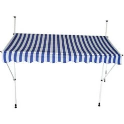 INTEROUGE Store Banne Mobile 3m Auvent Avancée De Toit Rétractable Manuel - Auvent De Terrasse En Acier Polyester Imperméabilisé Sans Perçage - Rayures Bleu/blanc Fenêtre/terrasse/balcon/jardin 3 X 2 X 1.2 M 6 INTEROUGE Store Banne Mobile 3m Auvent Avancée De Toit Rétractable Manuel - Auvent De Terrasse En Acier Polyester Imperméabilisé Sans Perçage - Rayures Bleu/blanc Fenêtre/terrasse/balcon/jardin 3 X 2 X 1.2 M -Tente de réception Soldes 40330545 2