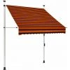 HAPPYSHOPPING Auvent Manuel Retractable 150 Cm Orange Et Marron -Tente de réception Soldes 40339306 1