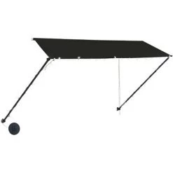 HAPPYSHOPPING Auvent Retractable Avec LED 350x150 Cm Anthracite 9 HAPPYSHOPPING Auvent Retractable Avec LED 350x150 Cm Anthracite -Tente de réception Soldes 40339731 3