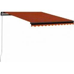 HAPPYSHOPPING Auvent Manuel Retractable Avec LED 300x250 Cm Orange Et Marron 9 HAPPYSHOPPING Auvent Manuel Retractable Avec LED 300x250 Cm Orange Et Marron -Tente de réception Soldes 40352646 3