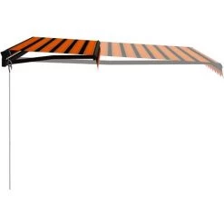 HAPPYSHOPPING Auvent Manuel Retractable Avec LED 300x250 Cm Orange Et Marron 10 HAPPYSHOPPING Auvent Manuel Retractable Avec LED 300x250 Cm Orange Et Marron -Tente de réception Soldes 40352646 4