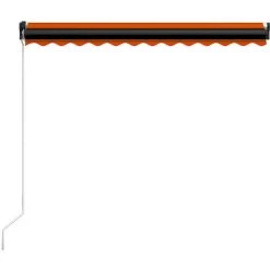 HAPPYSHOPPING Auvent Manuel Retractable Avec LED 300x250 Cm Orange Et Marron 11 HAPPYSHOPPING Auvent Manuel Retractable Avec LED 300x250 Cm Orange Et Marron -Tente de réception Soldes 40352646 5
