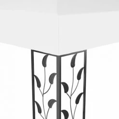 HAPPYSHOPPING Tonnelle Avec Double Toit Et Lumieres LED 3x4 M Blanc -Tente de réception Soldes 40355931 5