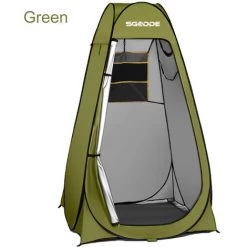TIGA SGODDE Tente De Douche Intimité Pour Camping Randonnée Plage Toilette Douche Salle De Bains (Vert 120x120x190 Cm) -Tente de réception Soldes 40434278 3