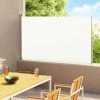 HAPPYSHOPPING Auvent Lateral Retractable De Patio 180x300 Cm Creme -Tente de réception Soldes 40435151 1