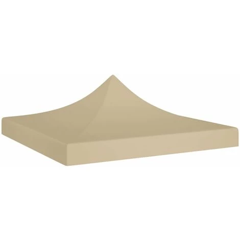 HAPPYSHOPPING Toit De Tente De Reception 3x3 M Beige 270 G/m² 3 HAPPYSHOPPING Toit De Tente De Reception 3x3 M Beige 270 G/m²