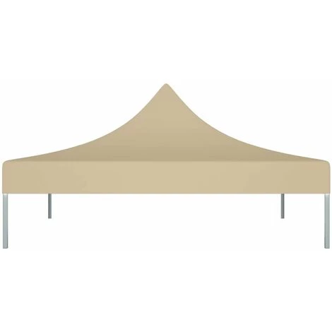 HAPPYSHOPPING Toit De Tente De Reception 3x3 M Beige 270 G/m² 5 HAPPYSHOPPING Toit De Tente De Reception 3x3 M Beige 270 G/m² – Image 3