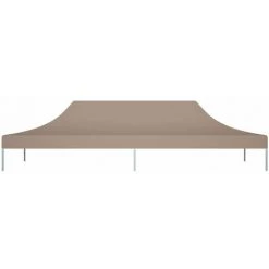 HAPPYSHOPPING Toit De Tente De Reception 6x3 M Taupe 270 G/m² -Tente de réception Soldes 40436304 3