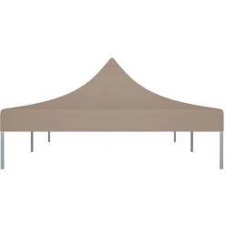 HAPPYSHOPPING Toit De Tente De Reception 6x3 M Taupe 270 G/m² -Tente de réception Soldes 40436304 4