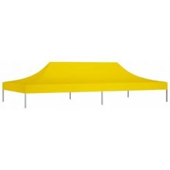 HAPPYSHOPPING Toit De Tente De Reception 6x3 M Jaune 270 G/m² -Tente de réception Soldes 40436324 2