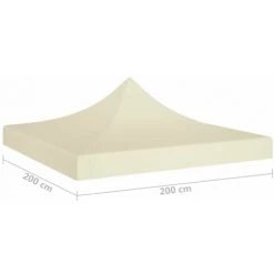 HAPPYSHOPPING Toit De Tente De Reception 2x2 M Creme 270 G/m² -Tente de réception Soldes 40436328 5