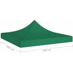 HAPPYSHOPPING Toit De Tente De Reception 2x2 M Vert 270 G/m² -Tente de réception Soldes 40436340 5