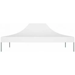 HAPPYSHOPPING Toit De Tente De Reception 4x3 M Blanc 270 G/m² -Tente de réception Soldes 40436378 3