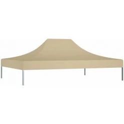 HAPPYSHOPPING Toit De Tente De Reception 4x3 M Beige 270 G/m² -Tente de réception Soldes 40436382 2