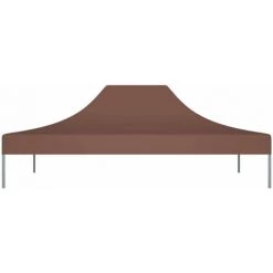 HAPPYSHOPPING Toit De Tente De Reception 4x3 M Marron 270 G/m² 9 HAPPYSHOPPING Toit De Tente De Reception 4x3 M Marron 270 G/m² -Tente de réception Soldes 40436403 3