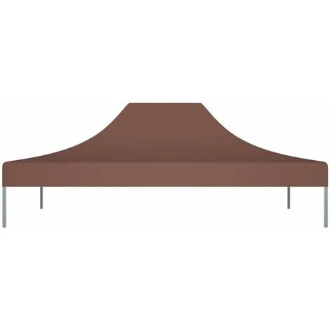 HAPPYSHOPPING Toit De Tente De Reception 4x3 M Marron 270 G/m² 5 HAPPYSHOPPING Toit De Tente De Reception 4x3 M Marron 270 G/m² - Image 3