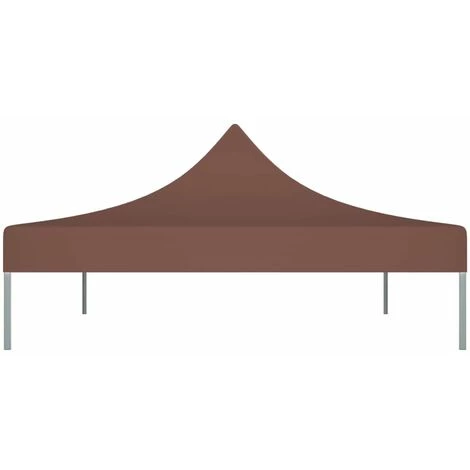 HAPPYSHOPPING Toit De Tente De Reception 4x3 M Marron 270 G/m² 6 HAPPYSHOPPING Toit De Tente De Reception 4x3 M Marron 270 G/m² - Image 4
