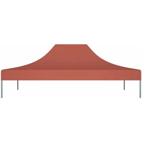 HAPPYSHOPPING Toit De Tente De Reception 4x3 M Terre Cuite 270 G/m² 5 HAPPYSHOPPING Toit De Tente De Reception 4x3 M Terre Cuite 270 G/m² - Image 3