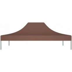 HAPPYSHOPPING Toit De Tente De Reception 4,5x3 M Marron 270 G/m² -Tente de réception Soldes 40436467 3