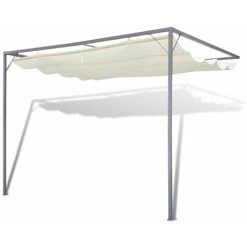 HAPPYSHOPPING Tonnelle De Jardin Avec Auvent Retractable