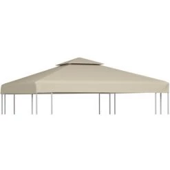 HAPPYSHOPPING Recouvrement De Remplacement D'auvent 310 G/m² 3 X 3 M Beige