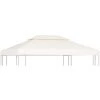 HAPPYSHOPPING Recouvrement De Remplacement D'auvent 310 G/m² 3x4m Blanc Creme -Tente de réception Soldes 40438406 1