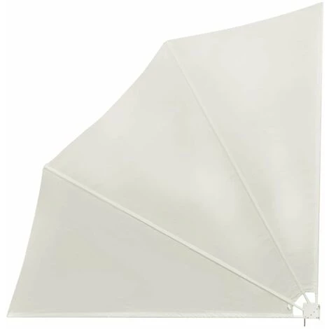 HAPPYSHOPPING Auvent Latéral Pliable De Balcon Crème 140x140 Cm 7 HAPPYSHOPPING Auvent Latéral Pliable De Balcon Crème 140x140 Cm - Image 5
