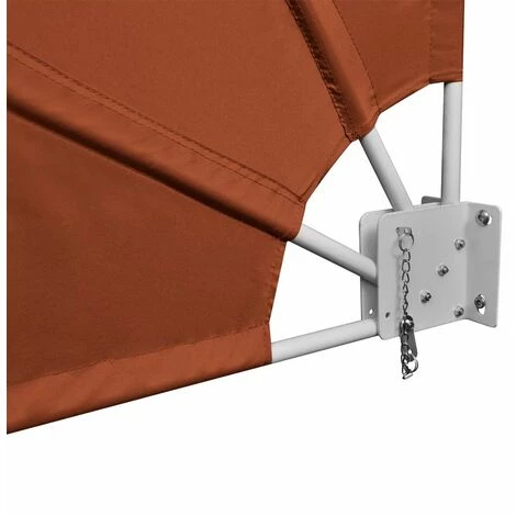 HAPPYSHOPPING Auvent Lateral Pliable De Balcon Terre Cuite 140x140 Cm 6 HAPPYSHOPPING Auvent Lateral Pliable De Balcon Terre Cuite 140x140 Cm – Image 4