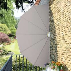 HAPPYSHOPPING Auvent Lateral Pliable De Terrasse Creme 200 Cm -Tente de réception Soldes 40440049 4
