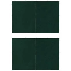 HAPPYSHOPPING Portes De Tente De Reception 2 Pcs Avec Fermeture Eclair Vert
